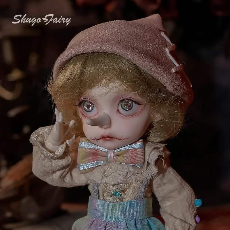 Puppy 1/6 BJD Doll Omelet Magician Retro Resin Ball-Jointed Fullset Blythe Reborn Art for Girls Shugafairy Circus Puppet Boys