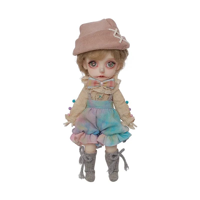 Puppy 1/6 BJD Doll Omelet Magician Retro Resin Ball-Jointed Fullset Blythe Reborn Art for Girls Shugafairy Circus Puppet Boys