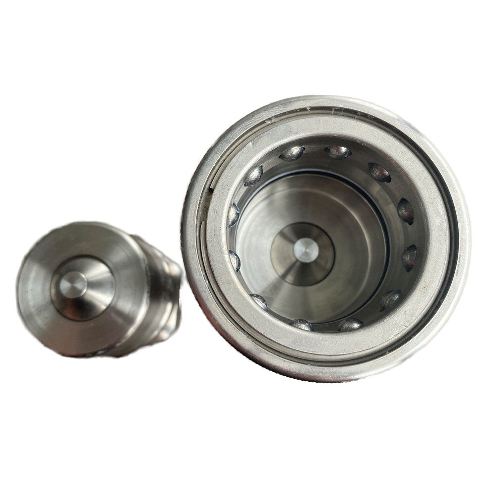 3/4 Inch KZF Hydraulic Quick Release Ball Coupling ISO 7241B Poppet Valve Nipple Quick Coupler Stainless Quick Joints