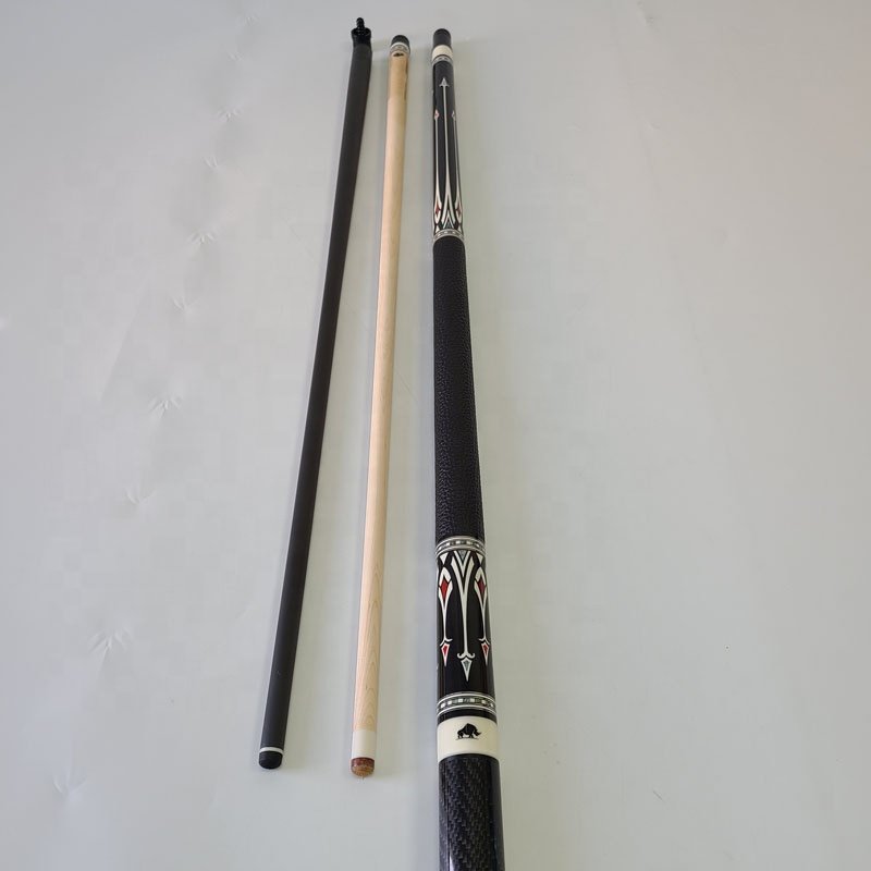 NEW Pool Carbon Cue Set 58inch+12.5mm Radial Pin Sticker Decal Hard Maple Wood with 2shafts Billiard Cues Stick for American
