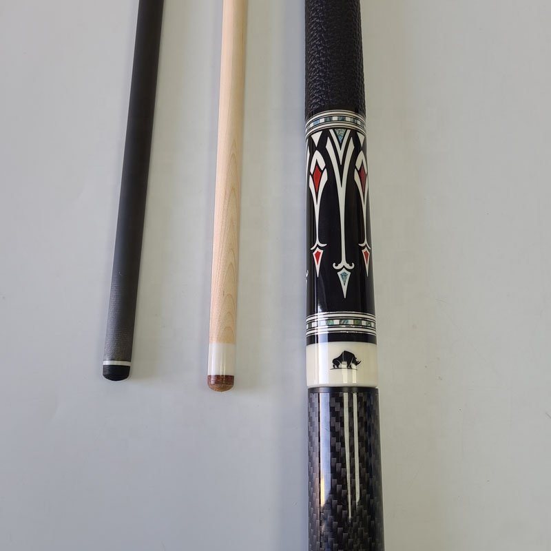 NEW Pool Carbon Cue Set 58inch+12.5mm Radial Pin Sticker Decal Hard Maple Wood with 2shafts Billiard Cues Stick for American