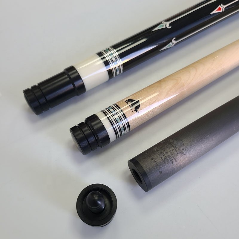 NEW Pool Carbon Cue Set 58inch+12.5mm Radial Pin Sticker Decal Hard Maple Wood with 2shafts Billiard Cues Stick for American