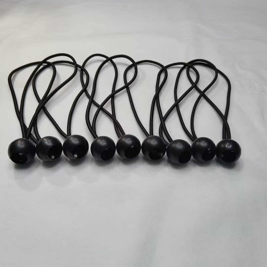 Uv protection 10cm 15cm 20cm Black Rubber Bungee with Balls