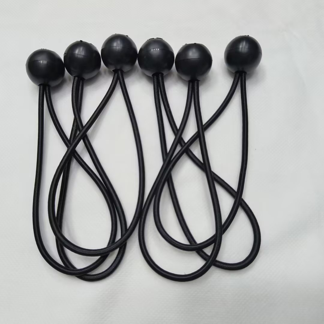 Uv protection 10cm 15cm 20cm Black Rubber Bungee with Balls