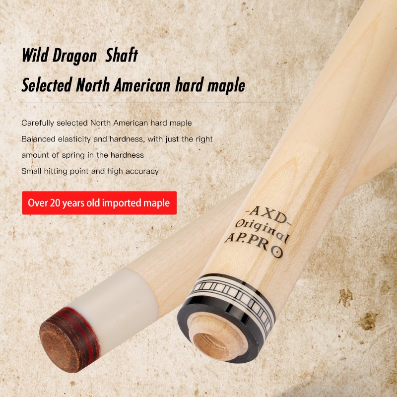 KONLLEN DRAGON Tiger Everest Tip Maple Shaft Sticks XTC Ferrule 3/8x8 Joint Handmade Pool Cue Stick Kits