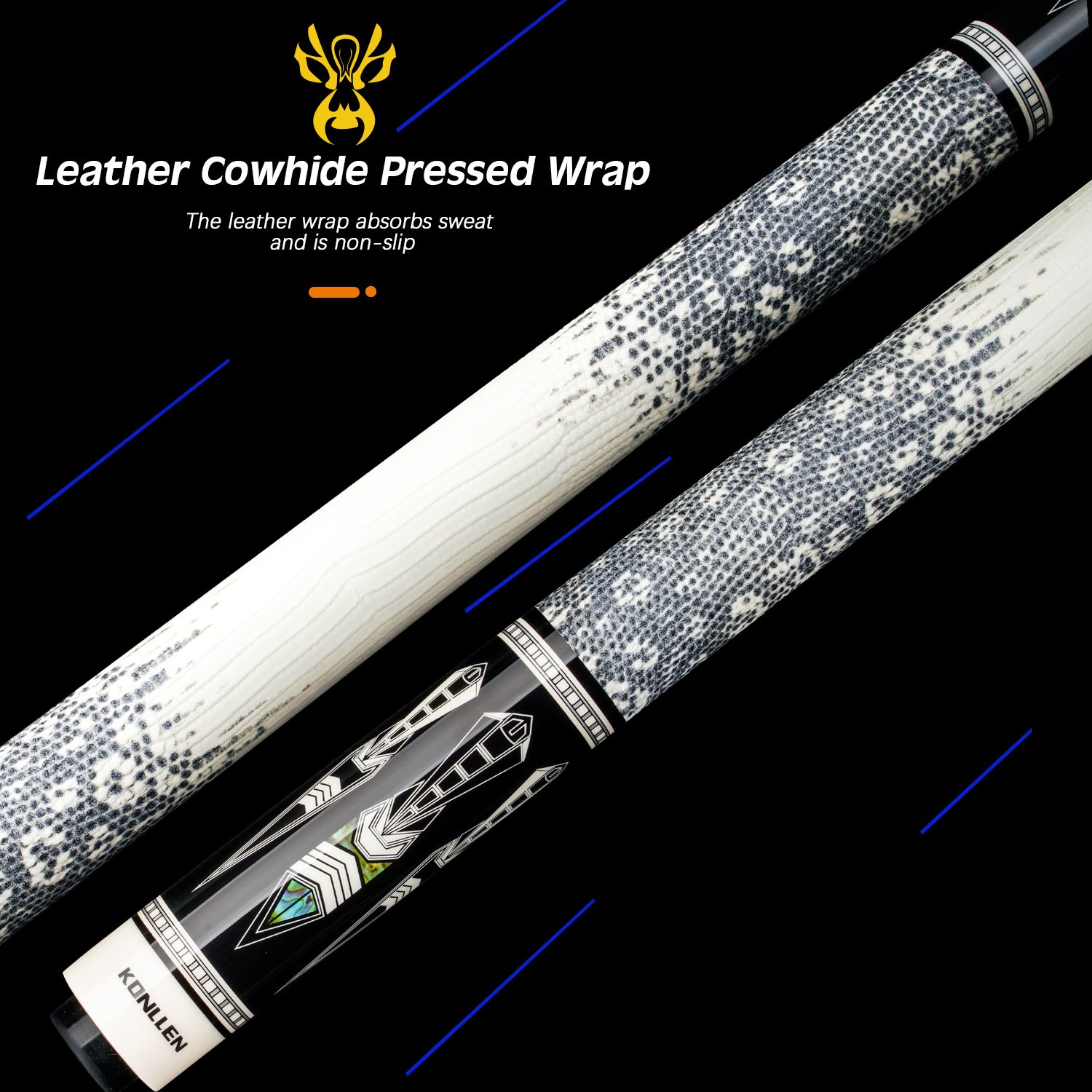 KONLLEN DRAGON Tiger Everest Tip Maple Shaft Sticks XTC Ferrule 3/8x8 Joint Handmade Pool Cue Stick Kits