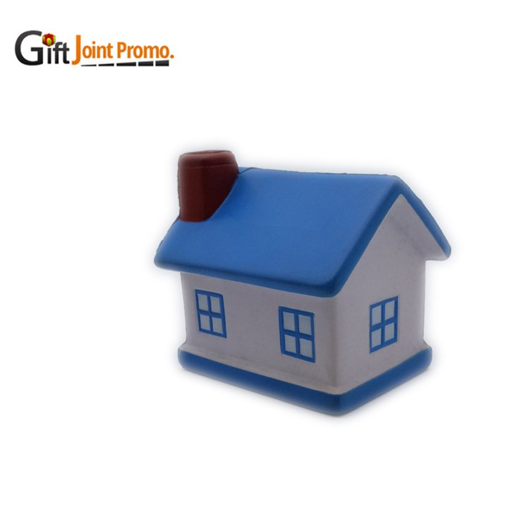 Hot Sale Promotional Anti-Stress PU Foam House Shape Stress Ball With LOGO