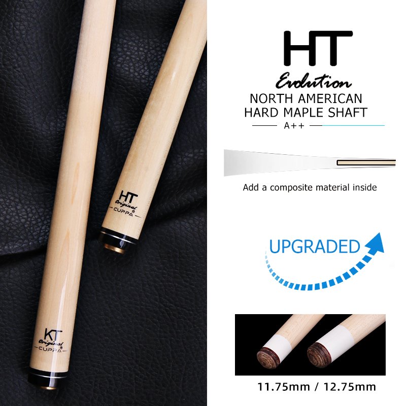 CUPPA Professional Billiard Cue Pool Cue Stick Nine Ball Arm Leather&line Grip Maple Shaft 1/2 Split Cue Tip 10.5 11.75 12.75mm