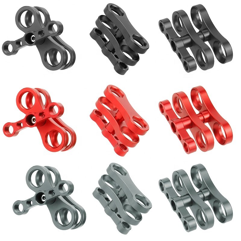 Takenoken Underwater Video Tripod Butterfly Clip Clamp 1" Ball Joint Arm Photo Mount for Mini Camera Diving Lights Torch Bracket