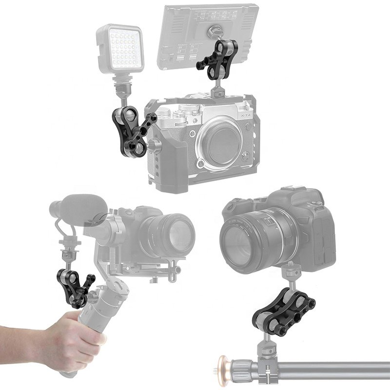 Takenoken Underwater Video Tripod Butterfly Clip Clamp 1" Ball Joint Arm Photo Mount for Mini Camera Diving Lights Torch Bracket