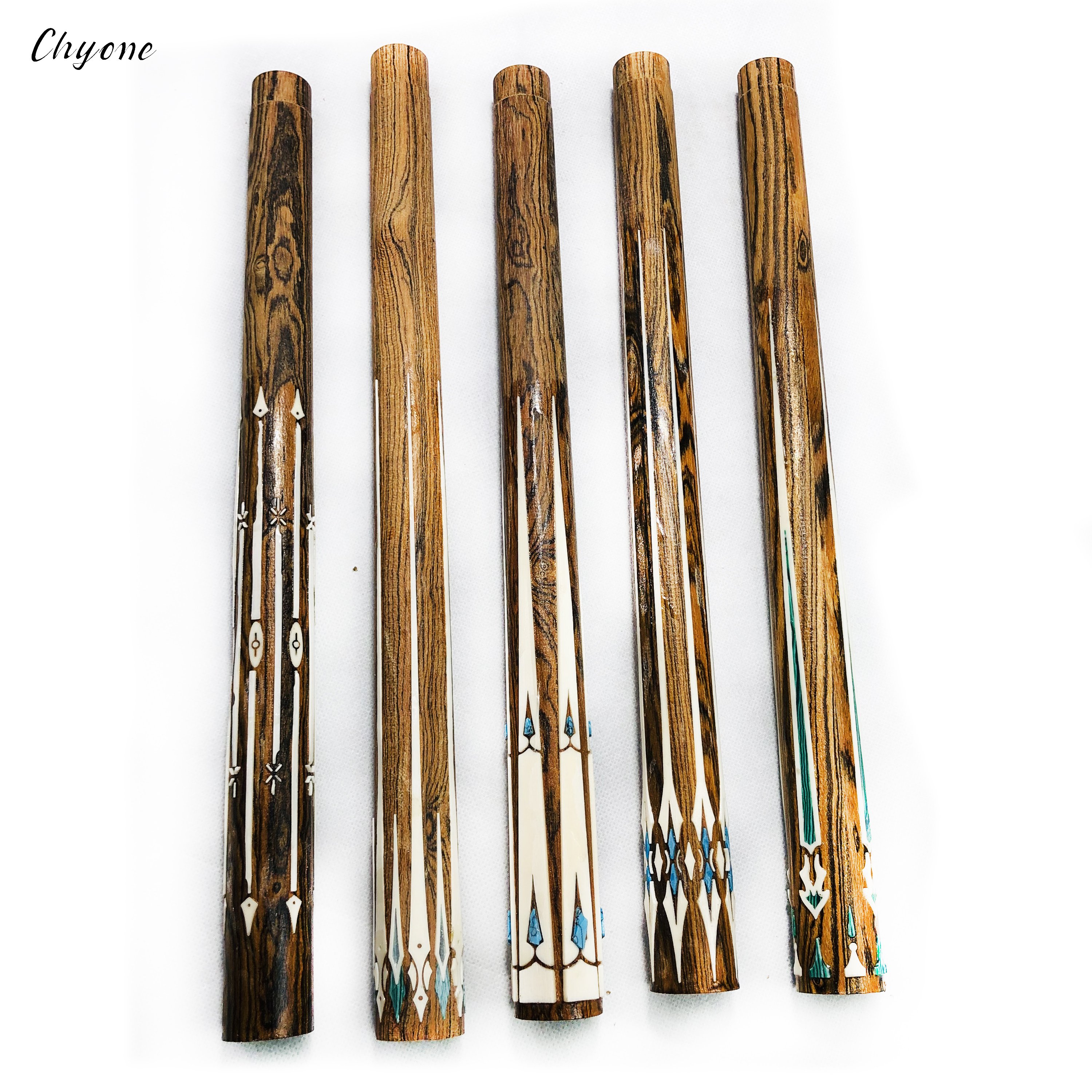 Semi-finished Pool Cue Chyone Custom Gold Ebony Inlay Billiard Cue Radial Joint Handmade Billiard Carom Cue