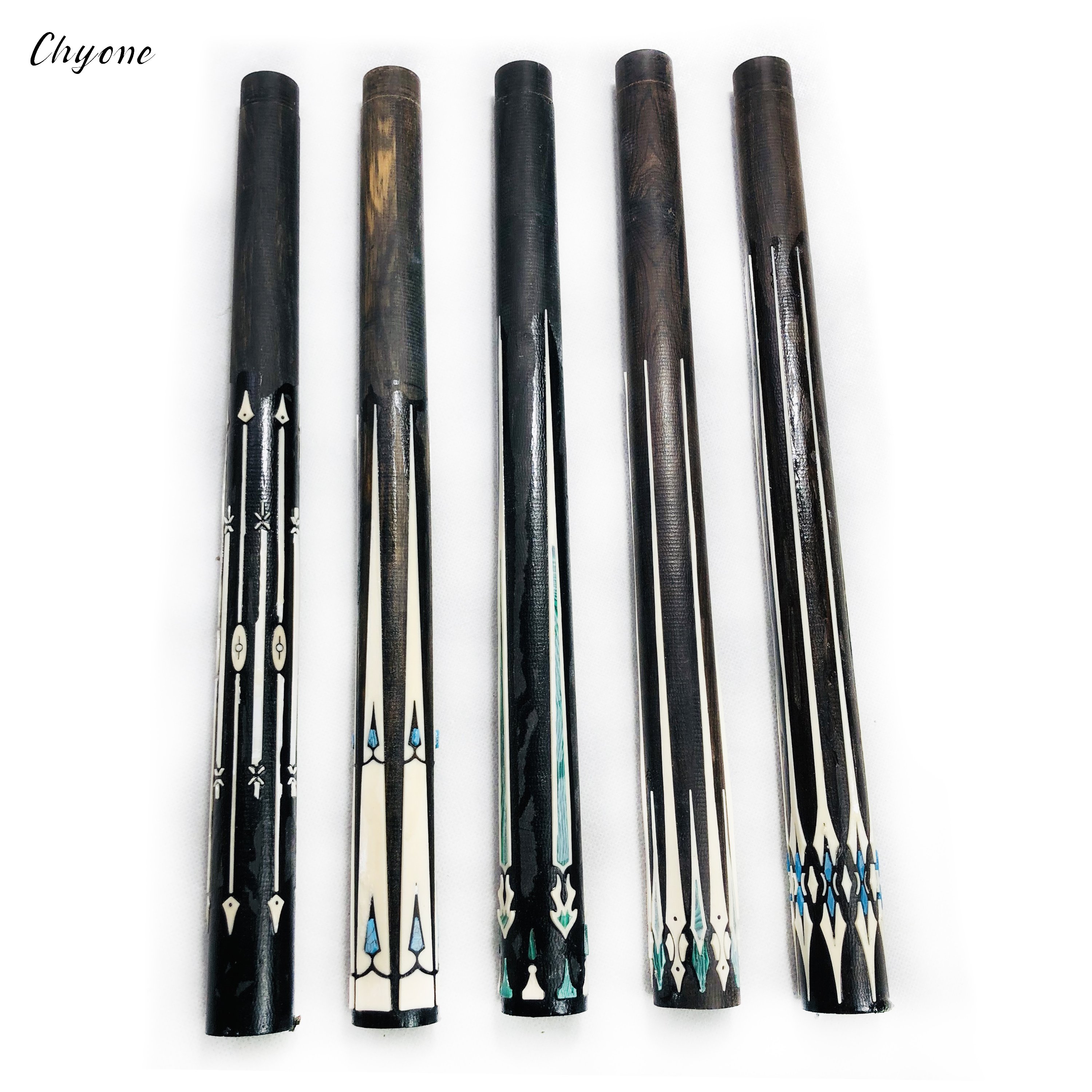 Semi-finished Pool Cue Chyone Custom Gold Ebony Inlay Billiard Cue Radial Joint Handmade Billiard Carom Cue
