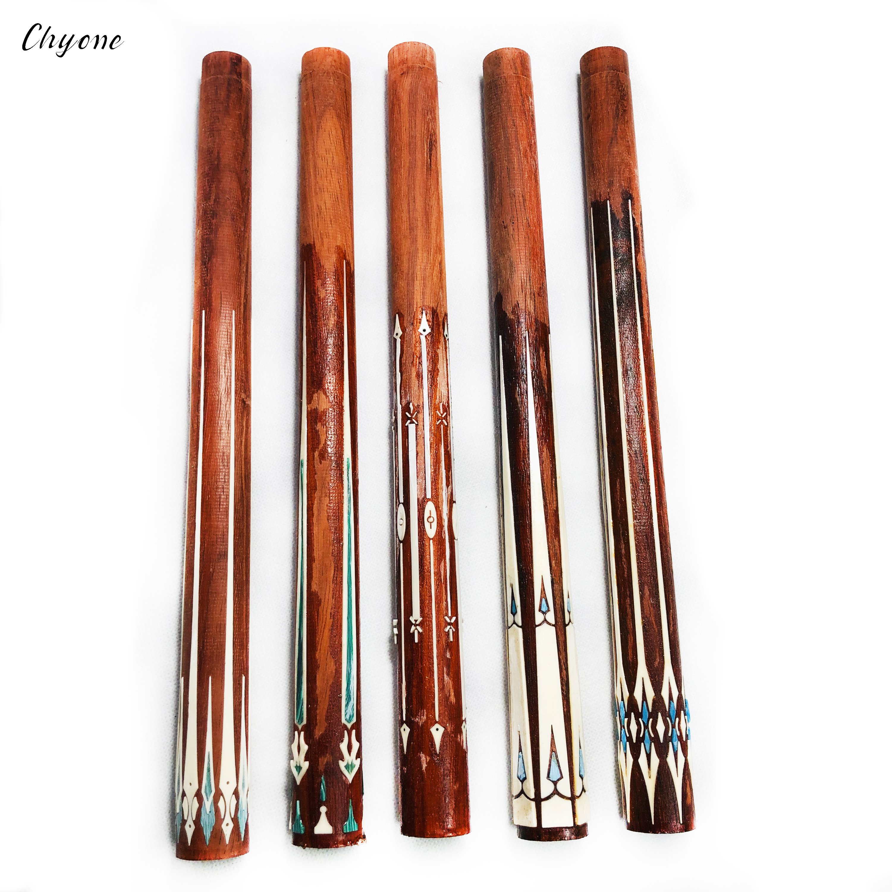 Semi-finished Pool Cue Chyone Custom Gold Ebony Inlay Billiard Cue Radial Joint Handmade Billiard Carom Cue