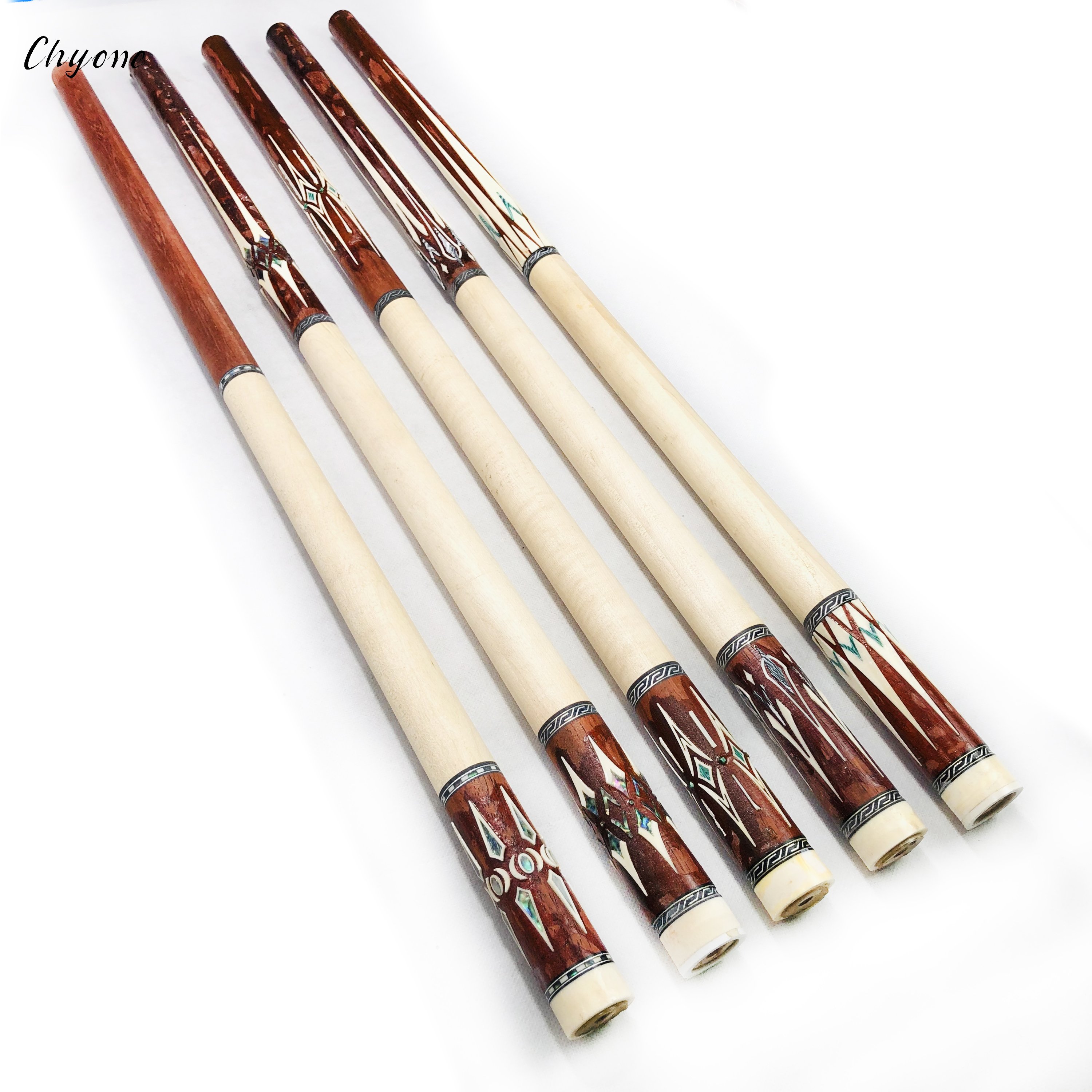 Semi-finished Pool Cue Chyone Custom Gold Ebony Inlay Billiard Cue Radial Joint Handmade Billiard Carom Cue
