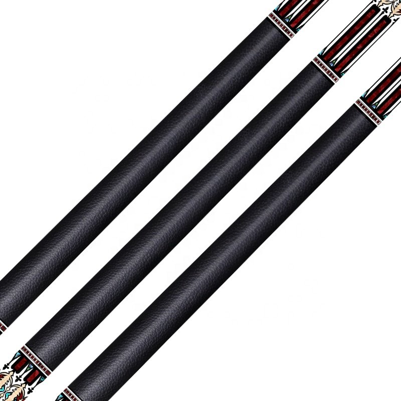 TQG-LC-083 Billiard Stick 1/2 Split 12..5mm Maple Multiple Designs Steel Joint and Marking Label Butt Carbon Fiber Pool Cue