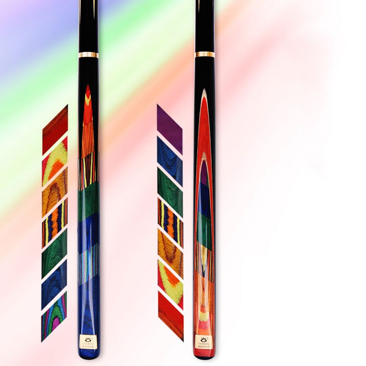 Spliced Curly Maple Wood 3 Cushion Cue Carom Cue with Inside Carbon Tube Shaft