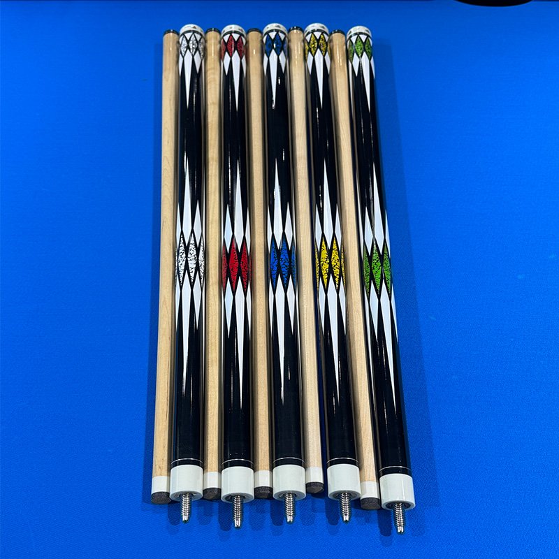 2025 Cheap Maple Pool Cue with 13mm Cue Tip Stainless Steel Tip Colorful Superior Quality Pool Cues for Sale