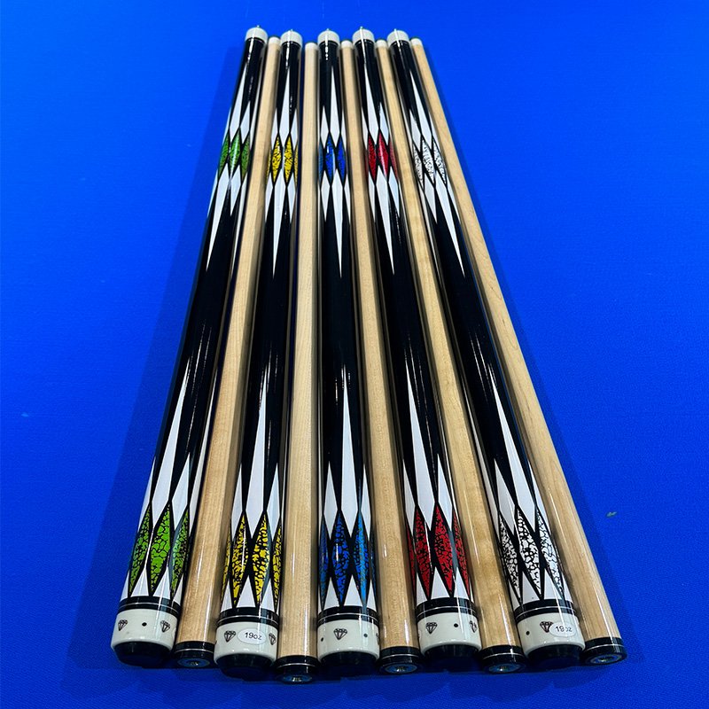 2025 Cheap Maple Pool Cue with 13mm Cue Tip Stainless Steel Tip Colorful Superior Quality Pool Cues for Sale