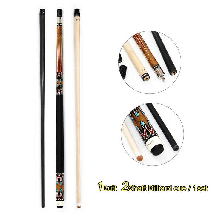 High Quality 58Inches Unilock Billiard Pool Cue Stick with 2 Shafts Maple Shaft+Carbon Fiber Shaft For Sale