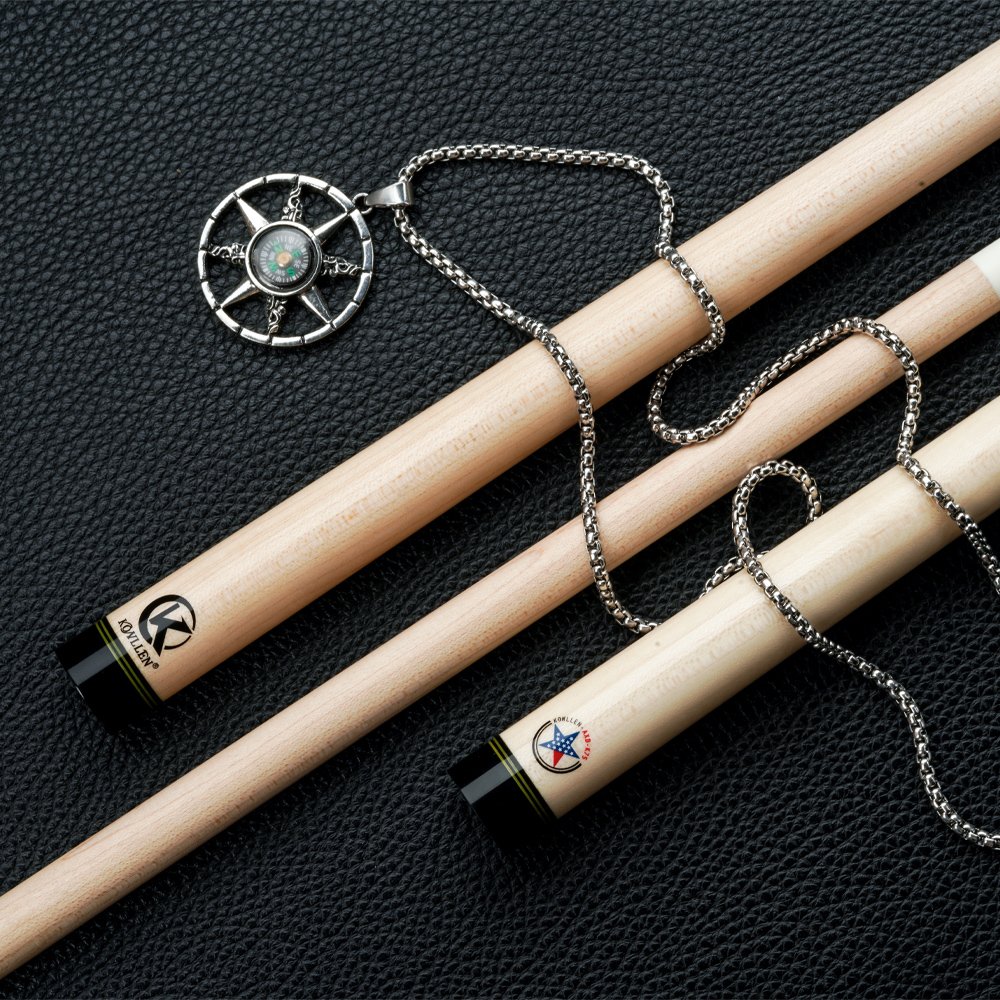 KONLLEN Solid Maple Wood Billiard Pool Cue Kit Shaft 3/8*8 Radial Pin Joint 12.9mm Tip Carbon Fiber Tube Pool Cue Shaft