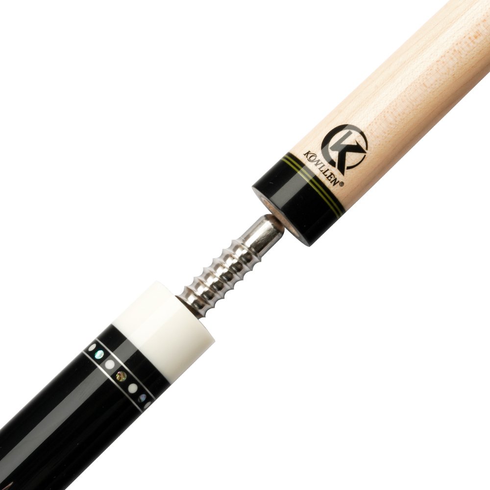 KONLLEN Solid Maple Wood Billiard Pool Cue Kit Shaft 3/8*8 Radial Pin Joint 12.9mm Tip Carbon Fiber Tube Pool Cue Shaft
