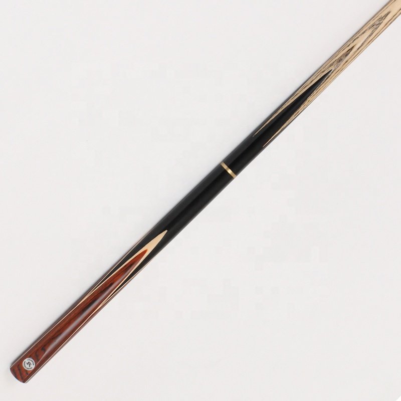 TQG-JX-026 Snooker Ebony Carom Cue 1pc Brass Stainless Steel 57-Inch White Wax Wood Three-Quarter Single Tip 9.5mm Potts Rod