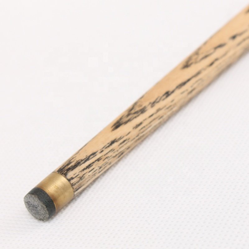 TQG-JX-026 Snooker Ebony Carom Cue 1pc Brass Stainless Steel 57-Inch White Wax Wood Three-Quarter Single Tip 9.5mm Potts Rod