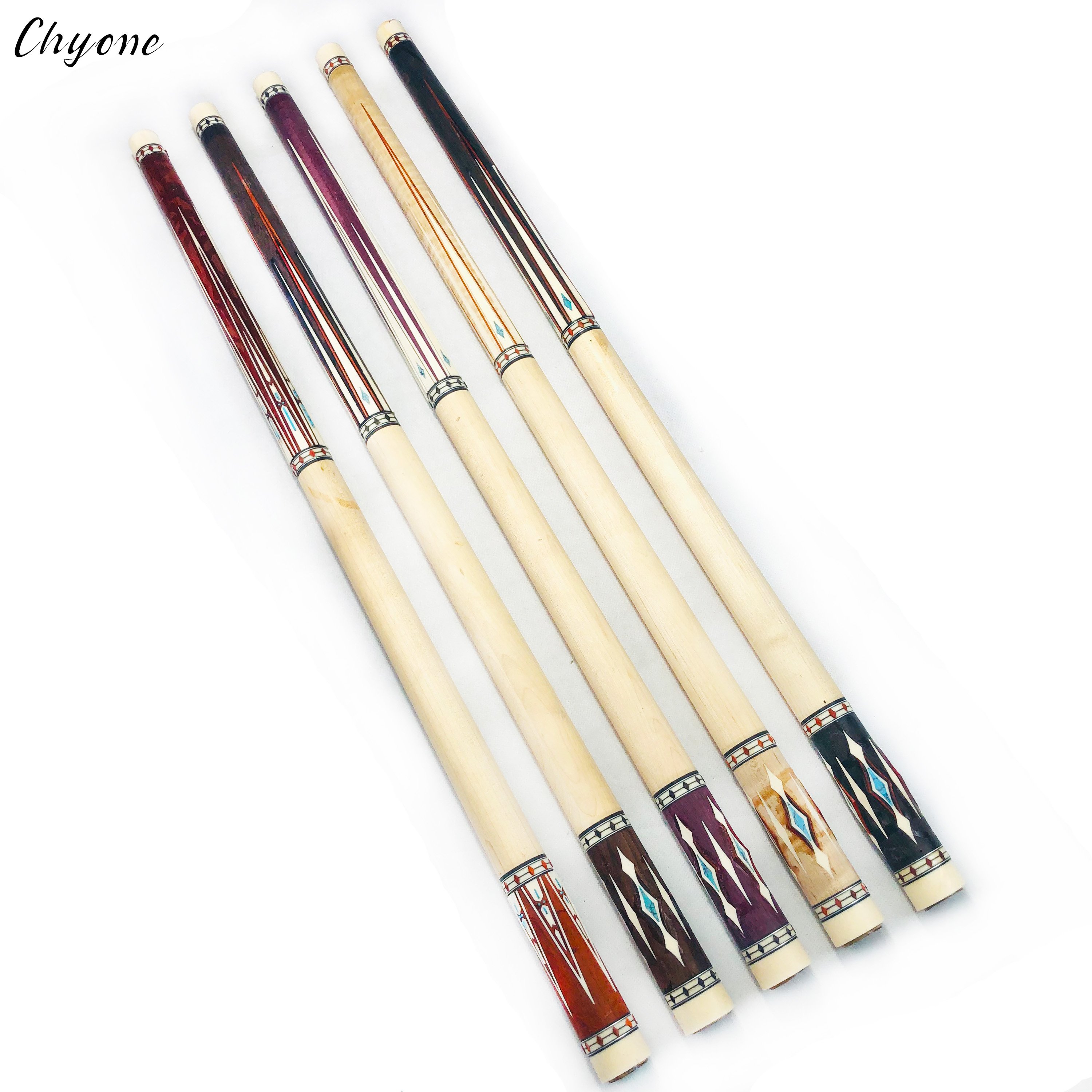 Pool Cue Stick Chyone Custom Half-finished Turquoise Inlay Carom Cue Billiard 9 Ball Cues