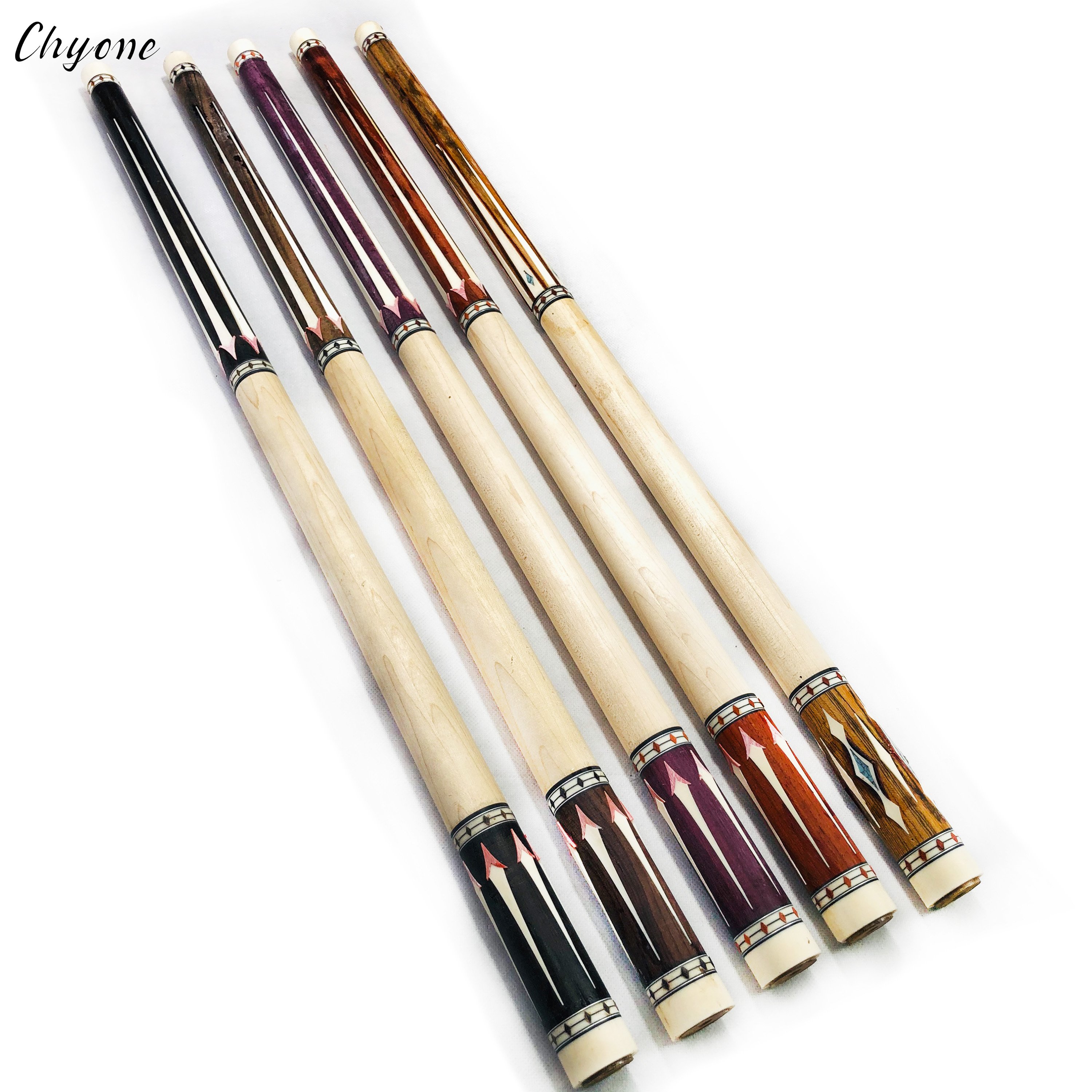 Pool Cue Stick Chyone Custom Half-finished Turquoise Inlay Carom Cue Billiard 9 Ball Cues