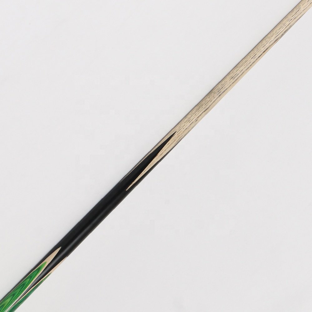 TQG-JX-017 57-Inch Single Cue Ash Snooker Stick 9.5MM with White Wax for Pool Sports Steel Joint Ebony Ash Wood Butt Sleeve
