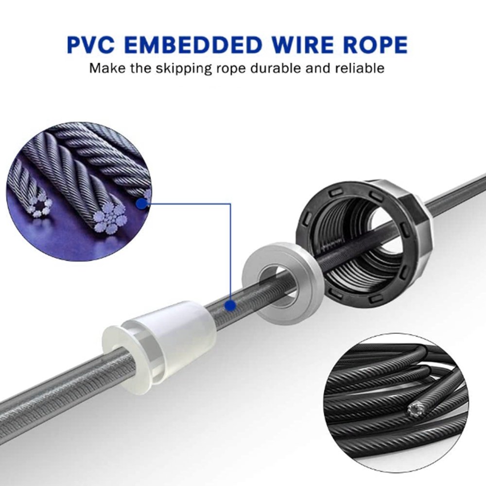 Wholesale Free Memory Foam Handles Weighted Skipping Rope, Ball Bearings Adjustable Length Speed Jump Rope.
