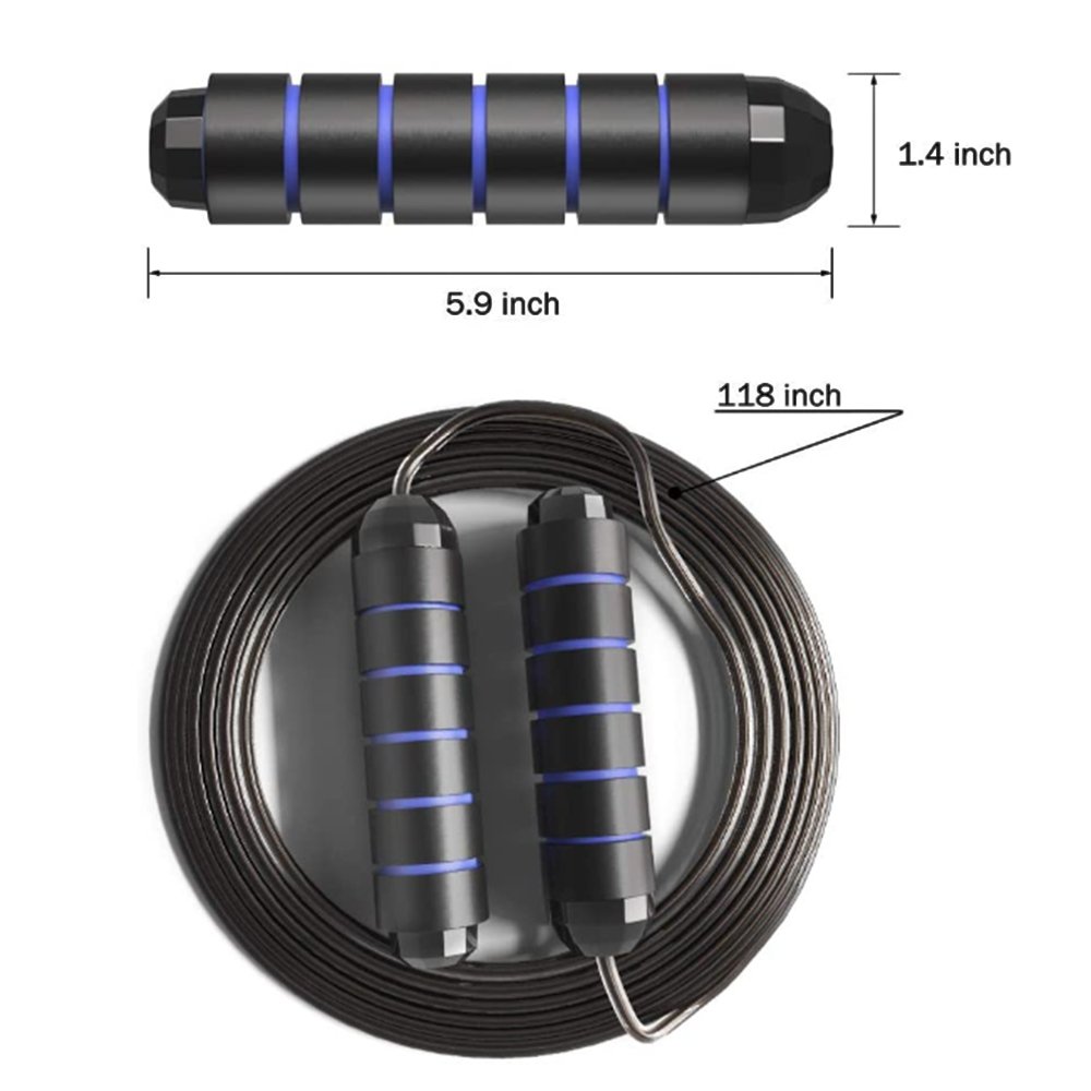 Wholesale Free Memory Foam Handles Weighted Skipping Rope, Ball Bearings Adjustable Length Speed Jump Rope.
