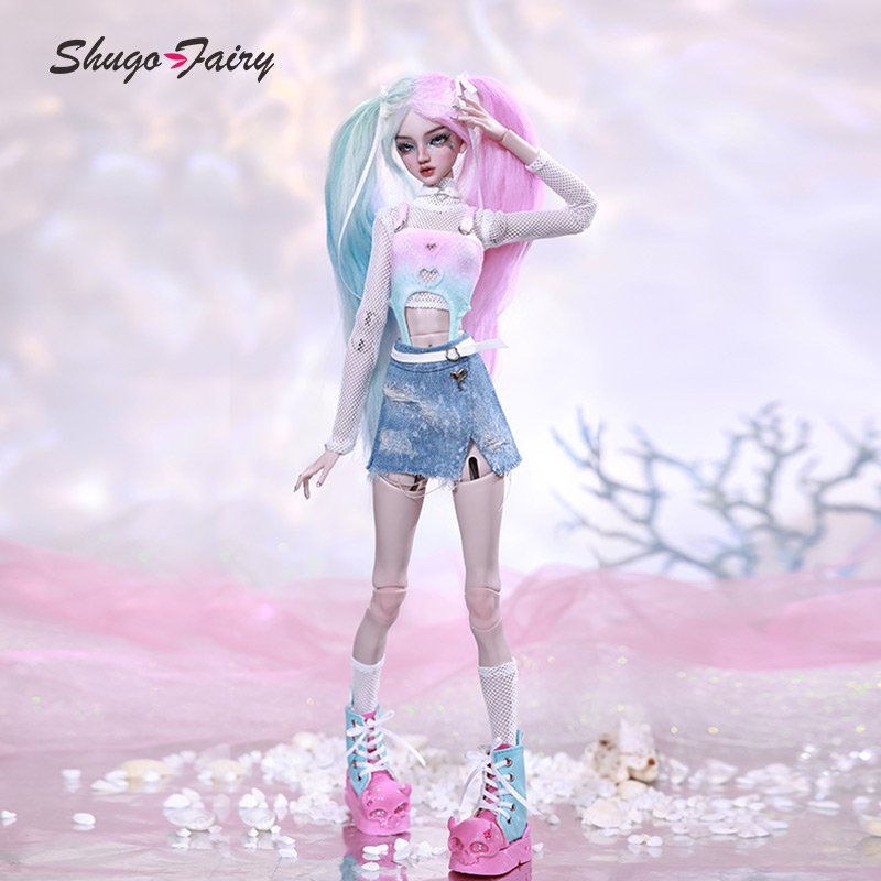 Shuga Fairy Una 1/4 BJD Doll Spray Process Fashion Lady Attractive Candy Color Y2K Style Toys Ball Jointed Doll