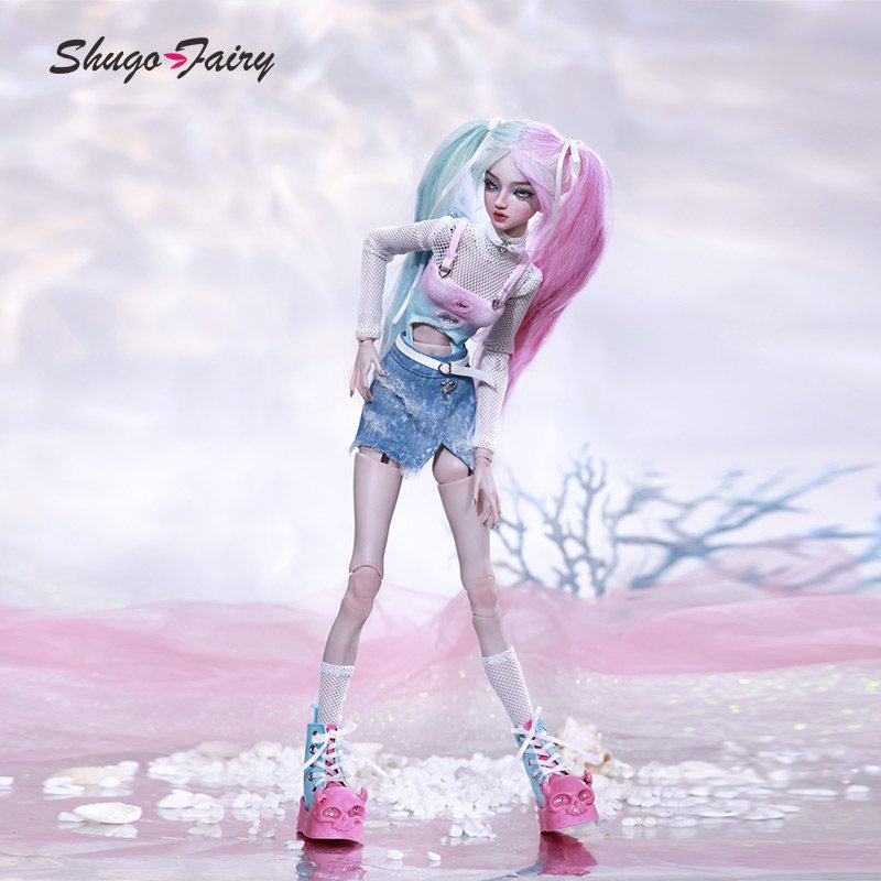 Shuga Fairy Una 1/4 BJD Doll Spray Process Fashion Lady Attractive Candy Color Y2K Style Toys Ball Jointed Doll