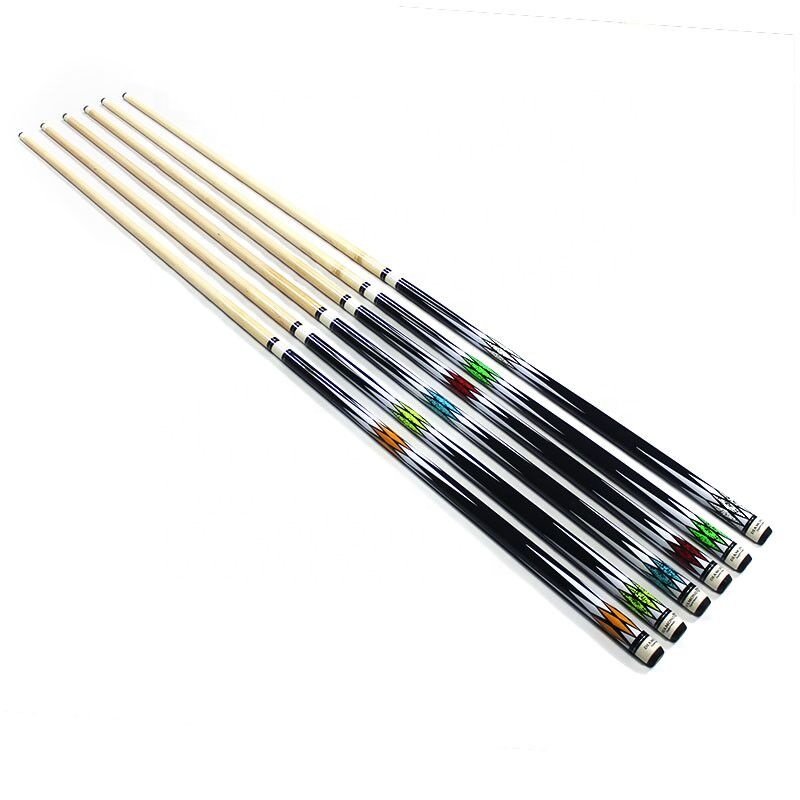 Premium Diamond Design Canadian Maple Wood 1/2 Jointed 57 Inch 13mm Tip Billiard Pool Cue Stick