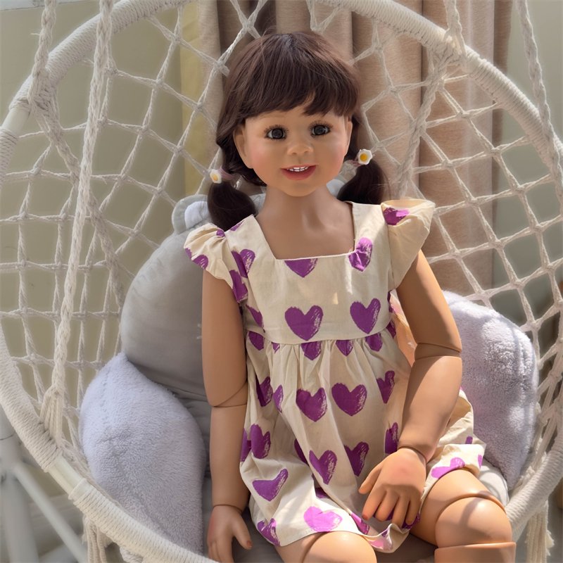 NPK 120cm Reborn Toddler Ball Jointed Model Doll Long Hair Princess Girl Big Doll Collectible Art Doll