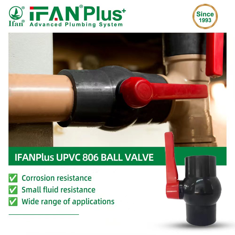 IFAN China Upvc Pvc Pressure Pipe Fitting for Water Supply Plastic Plumbing Materials Union Ball Valve Elbow Upvc Fittings