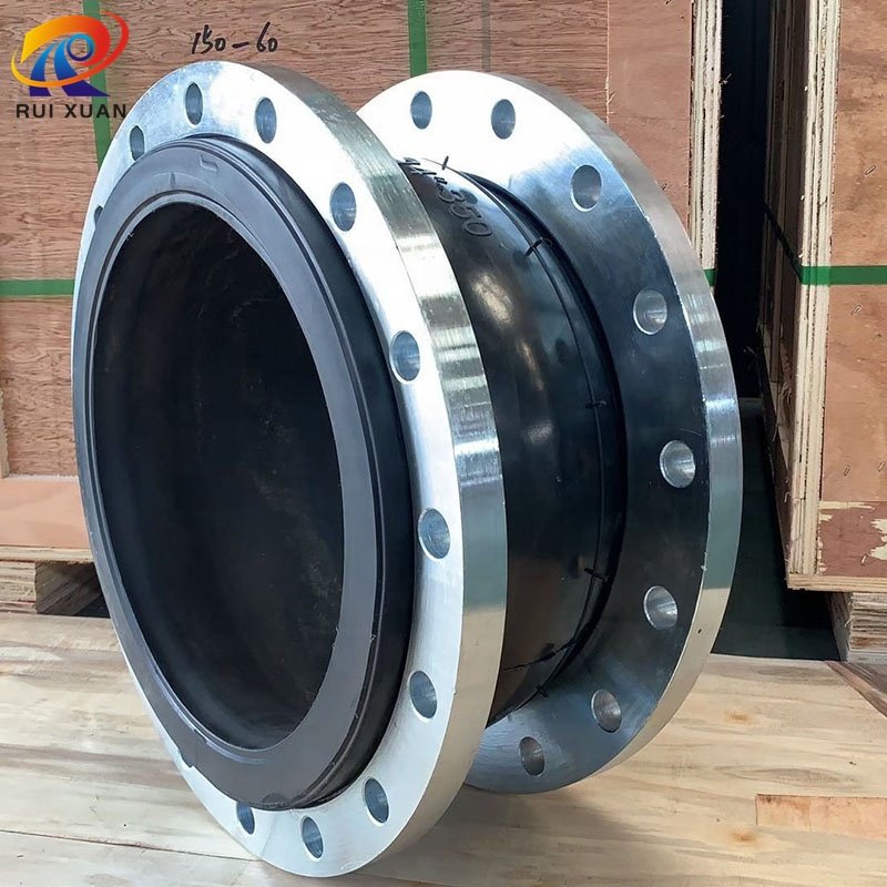 Ruixuan Manufacture DN 300 PN 10 Stainless Steel Material Flange Single Ball Rubber Expansion Joint