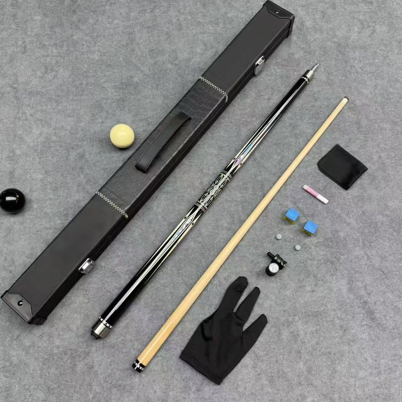 Guarantee Wholesale High-quality Pool Billiard Cue Stick Stainless Steel Joint 13mm Tip Hard Maple Shaft Pool Cue