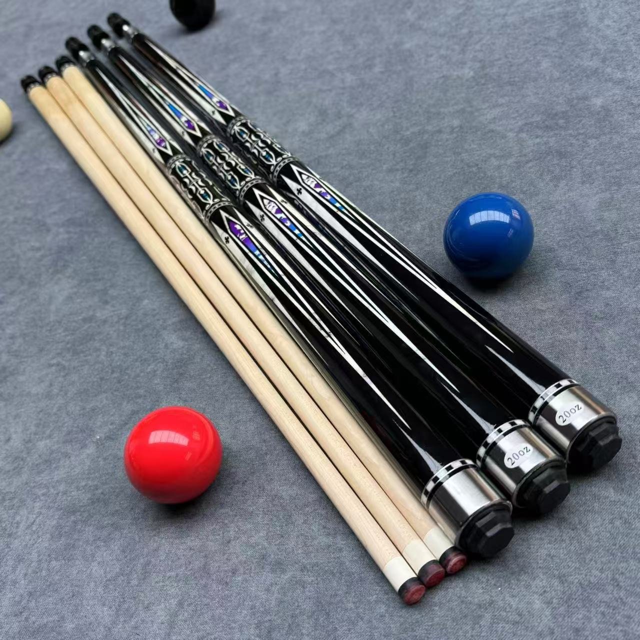 Guarantee Wholesale High-quality Pool Billiard Cue Stick Stainless Steel Joint 13mm Tip Hard Maple Shaft Pool Cue