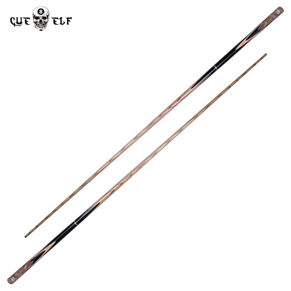 CUEELF Exquisite Snooker Billiard Cue Hard Ash 3/4 Jointed Cue Standards 8.5mm Tip Size Custom Handmade Sticker