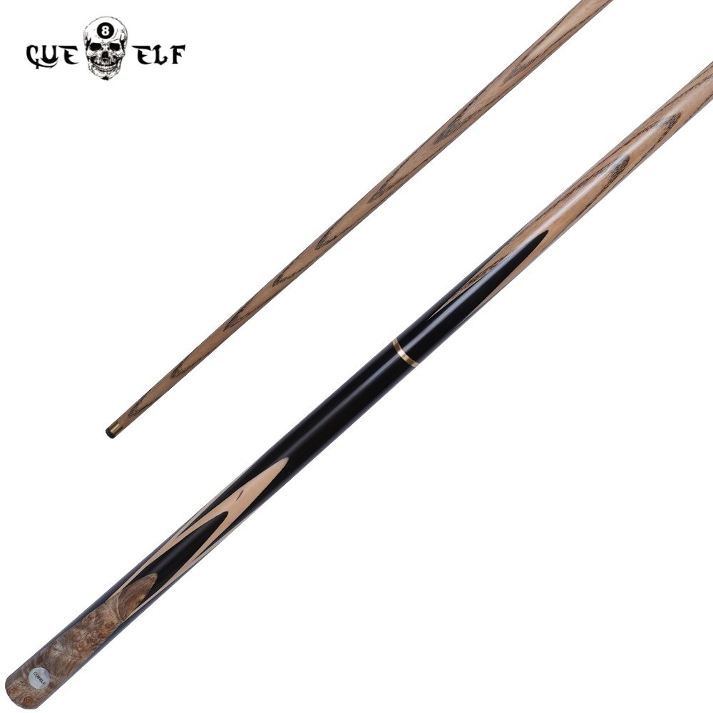 CUEELF Exquisite Snooker Billiard Cue Hard Ash 3/4 Jointed Cue Standards 8.5mm Tip Size Custom Handmade Sticker