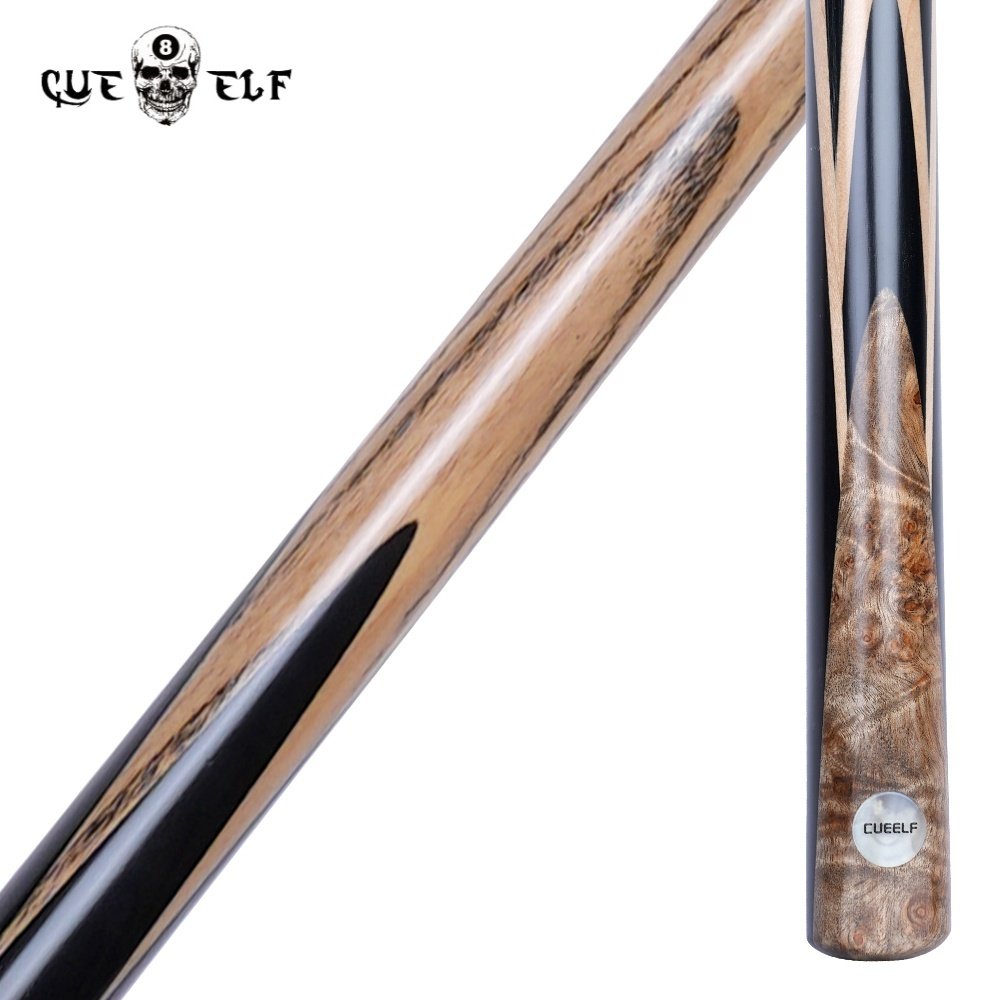 CUEELF Exquisite Snooker Billiard Cue Hard Ash 3/4 Jointed Cue Standards 8.5mm Tip Size Custom Handmade Sticker