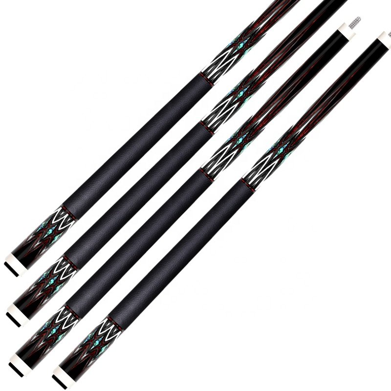 TQG-LC-085 Carbon Fiber Pool Cue 1/2 Split 12..5mm with Multiple Designs Steel Joint and Label Maple Butt Billiards Cue