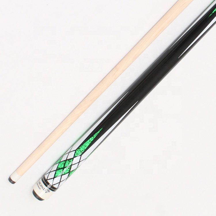 TQG-SX-069-1Sleeve for Snooker Billiards Hot Selling 1/2 Jointed Maple Wood 58-Inch Pool Cue Stick 13mm Tip Carbon Fiber Butt