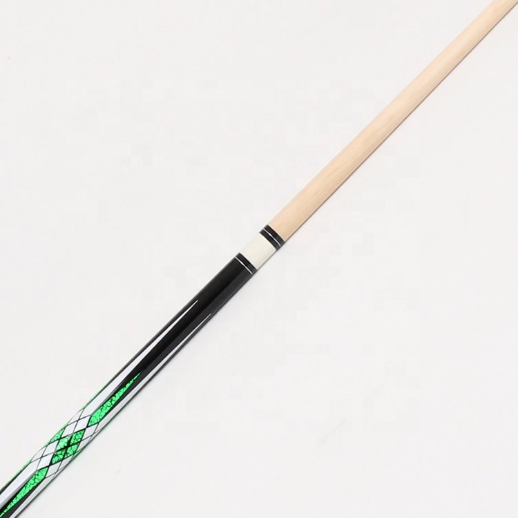 TQG-SX-069-1Sleeve for Snooker Billiards Hot Selling 1/2 Jointed Maple Wood 58-Inch Pool Cue Stick 13mm Tip Carbon Fiber Butt