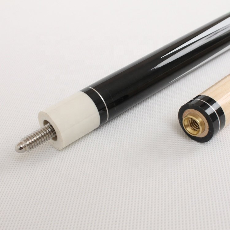 TQG-SX-069-1Sleeve for Snooker Billiards Hot Selling 1/2 Jointed Maple Wood 58-Inch Pool Cue Stick 13mm Tip Carbon Fiber Butt