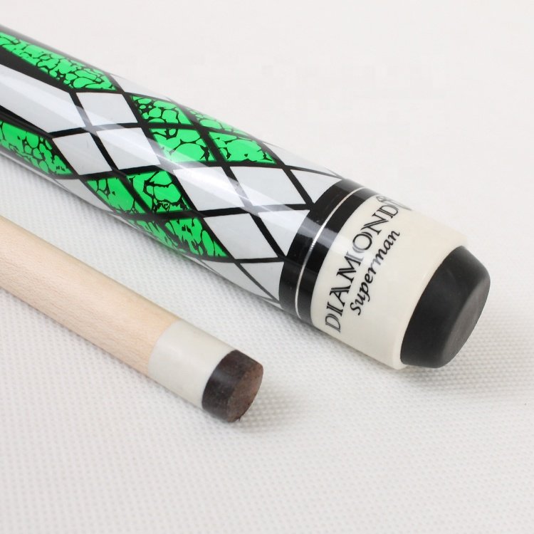 TQG-SX-069-1Sleeve for Snooker Billiards Hot Selling 1/2 Jointed Maple Wood 58-Inch Pool Cue Stick 13mm Tip Carbon Fiber Butt