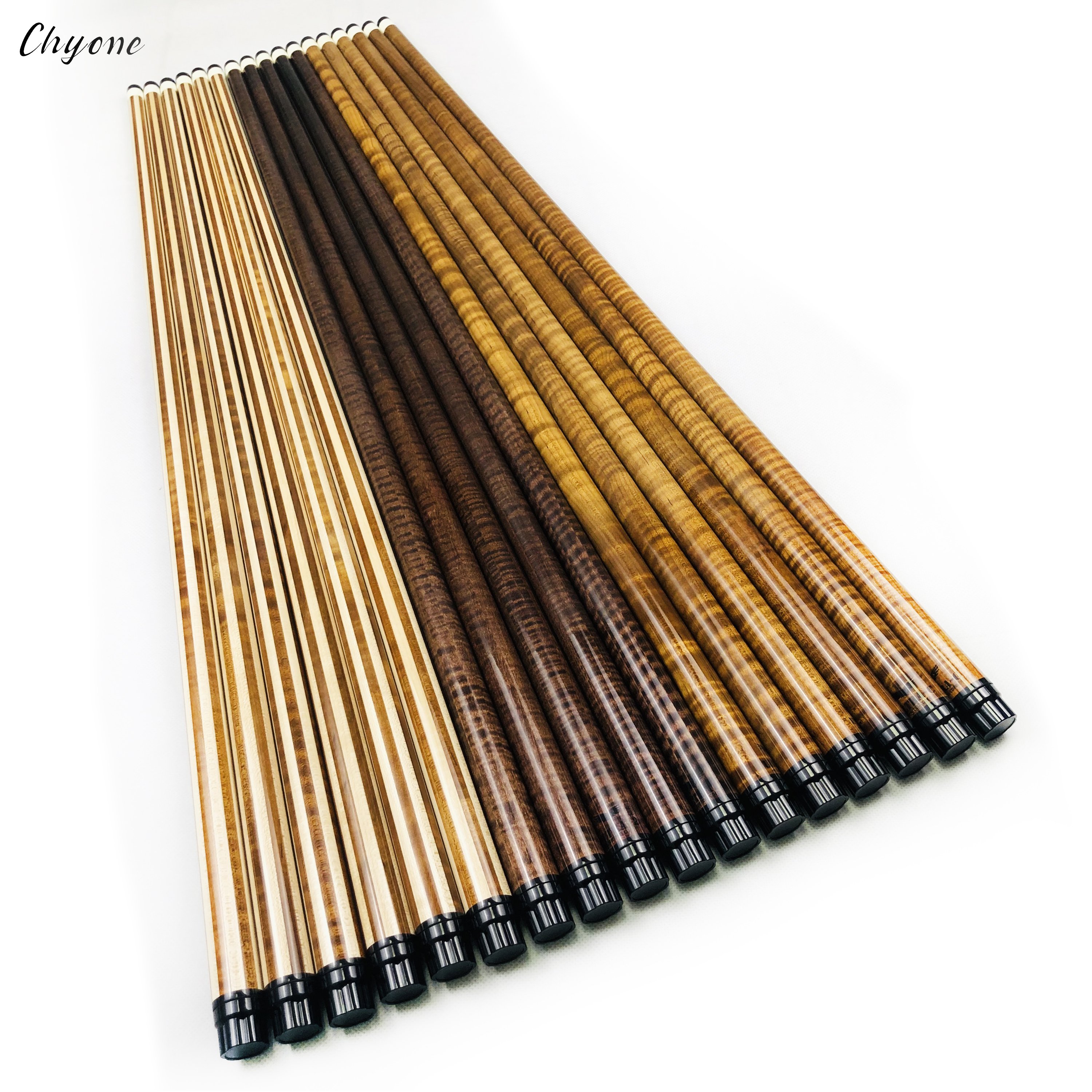 Carom Cue Shaft Chyone Korea Roasted Curly Maple Wood Laminated Billiard Cue Shafts Low Deflection Pool Cue Shafts