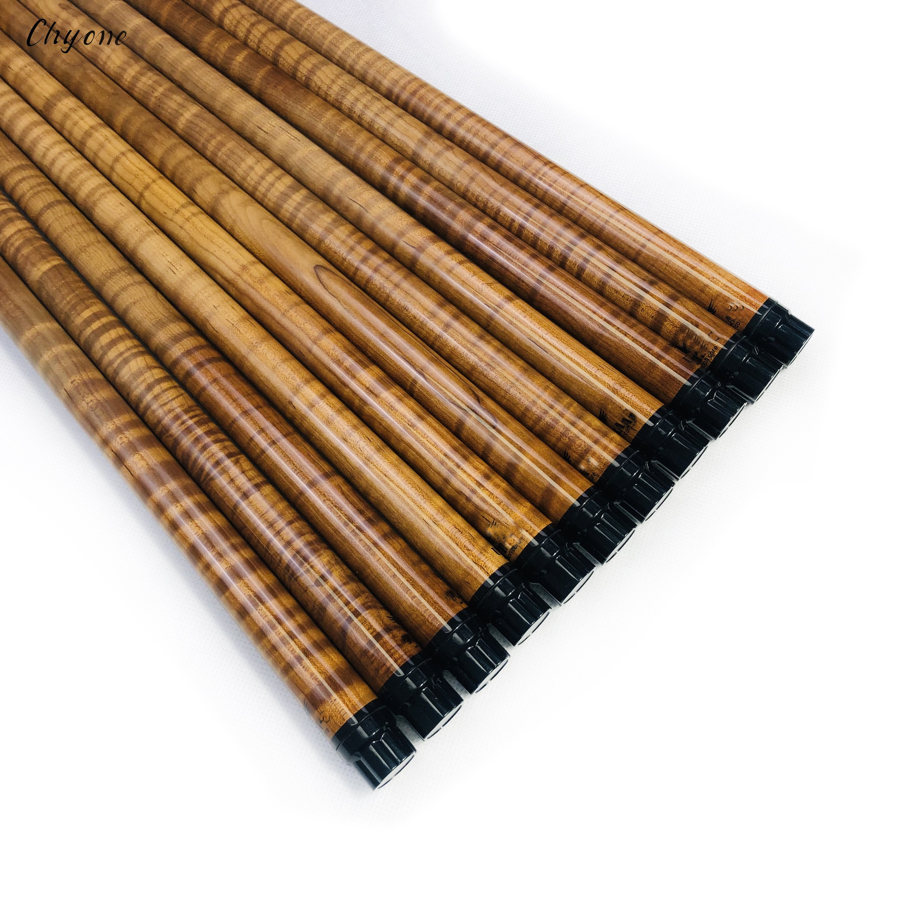 Carom Cue Shaft Chyone Korea Roasted Curly Maple Wood Laminated Billiard Cue Shafts Low Deflection Pool Cue Shafts